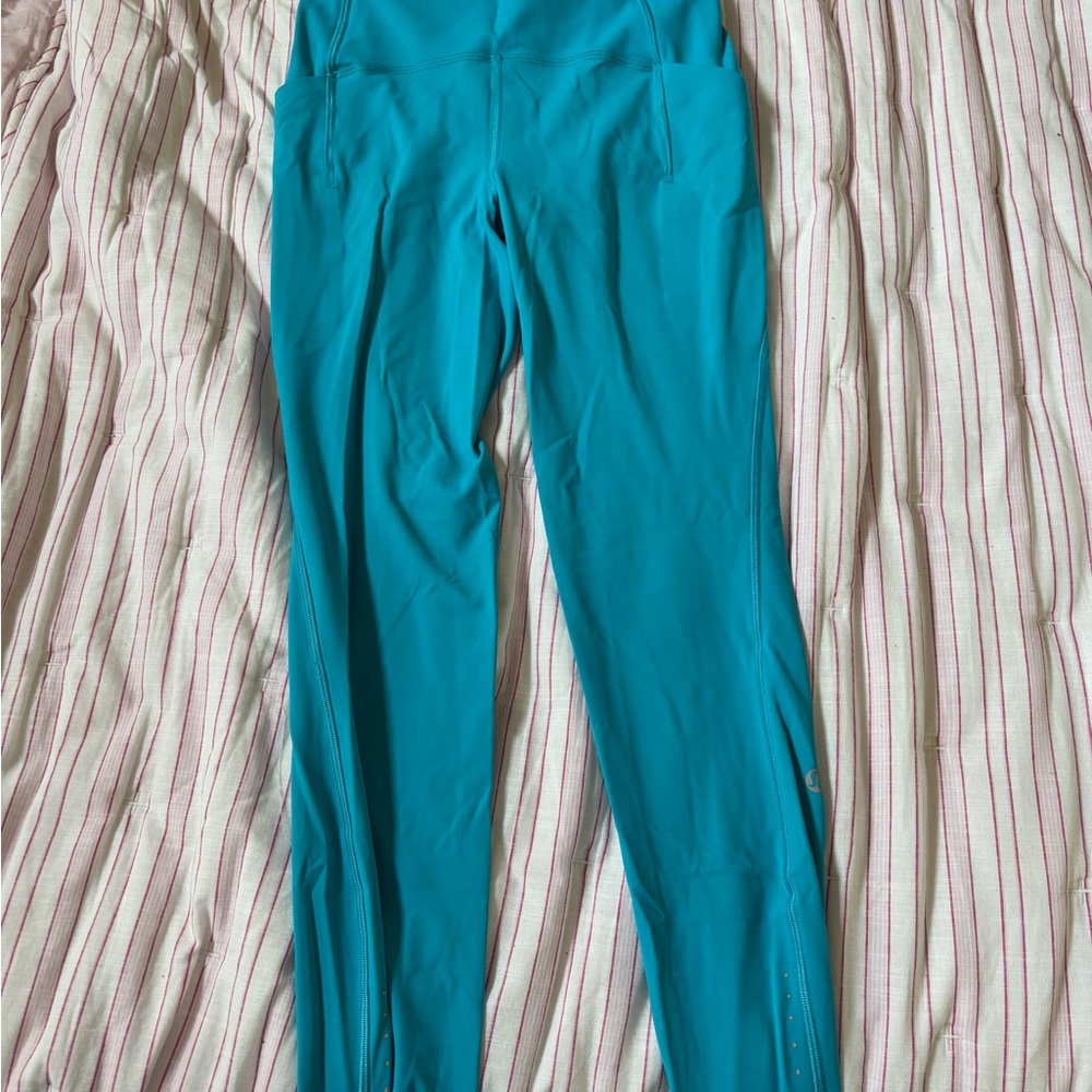Teal High-Waisted Leggings